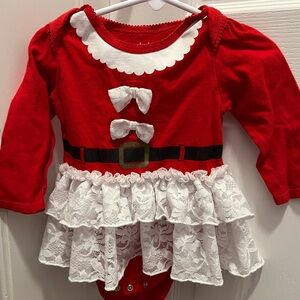 Garanimala Festive Red and White Toddler Dress